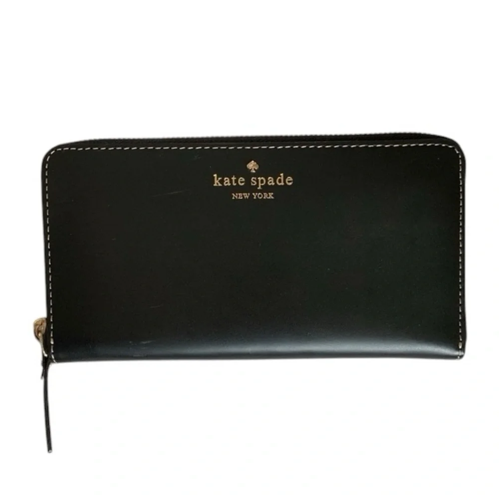 Like New/EUC Kate Spade Mercer Street Lacey Zip Around Wallet in Black